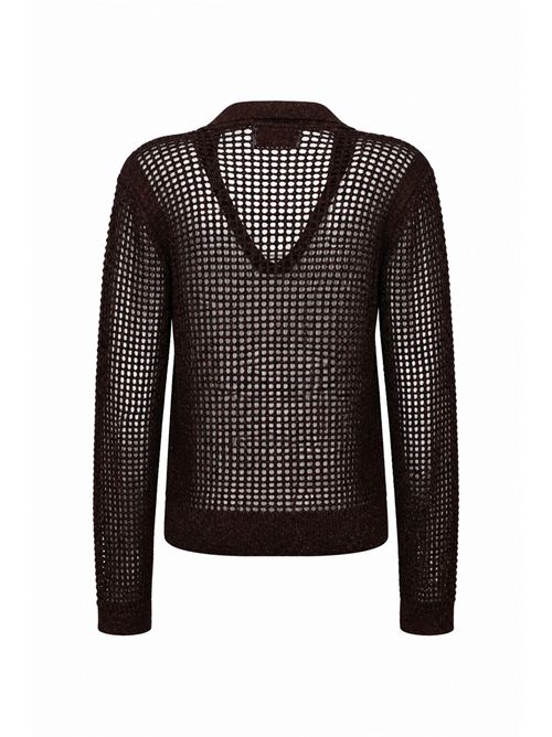 Polo in crochet di misto viscosa e lurex Mc2 Saint Barth | NAS000100255L